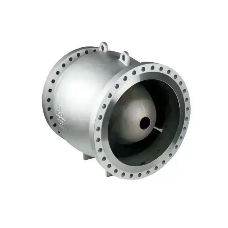 Axial nozzle check valve