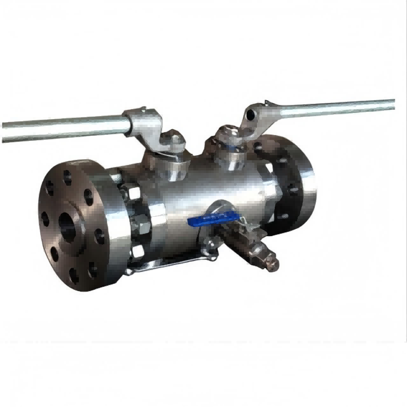 Double blowdown ball valve, blow down valve