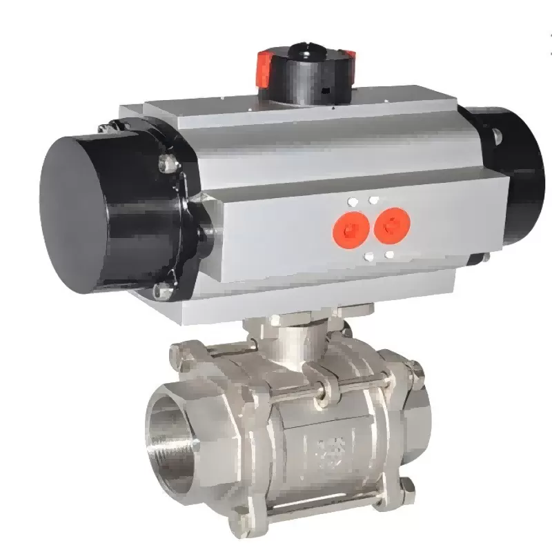 3 pc pneumatic ball valve, pneumatic ball valve, ball valve