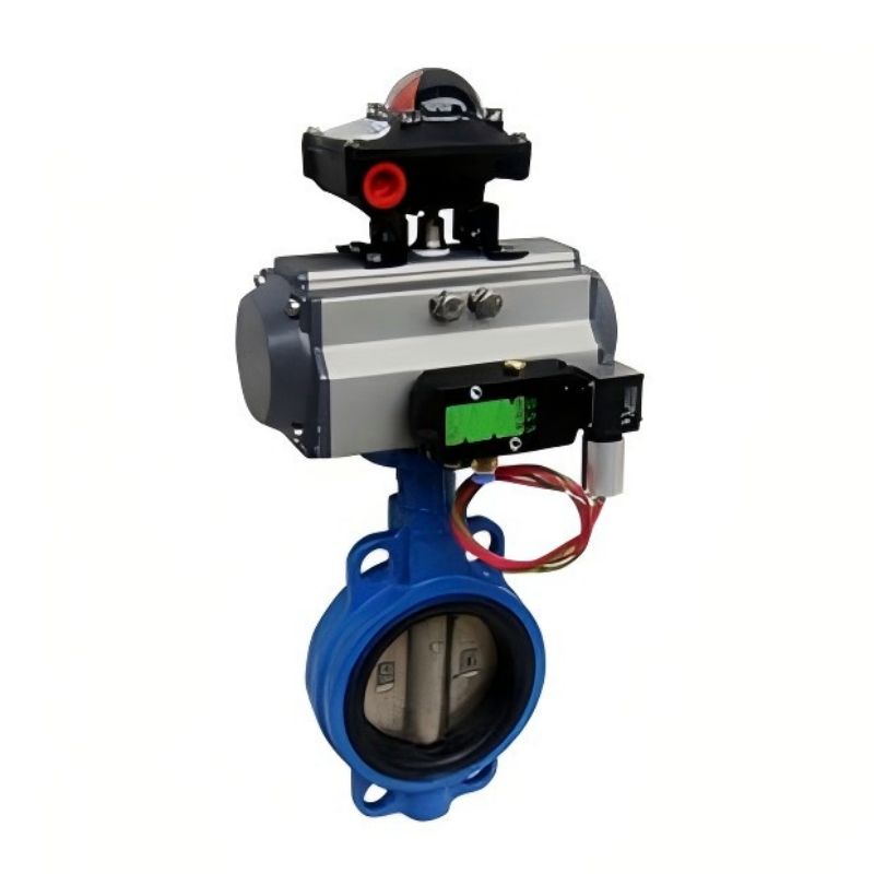 Pneumatic rubber lined butterfly valve, rubber lined butterfly valve, butterfly valve