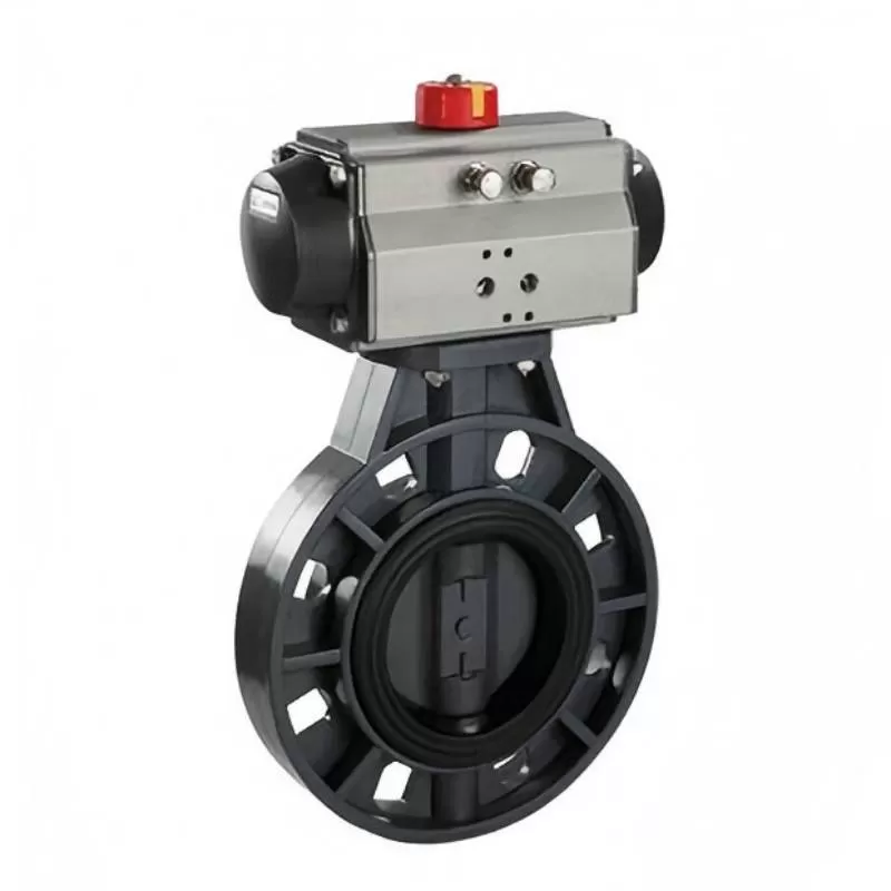 Pneumatic UPVC butterfly valve, UPVC butterfly valve, butterfly valve