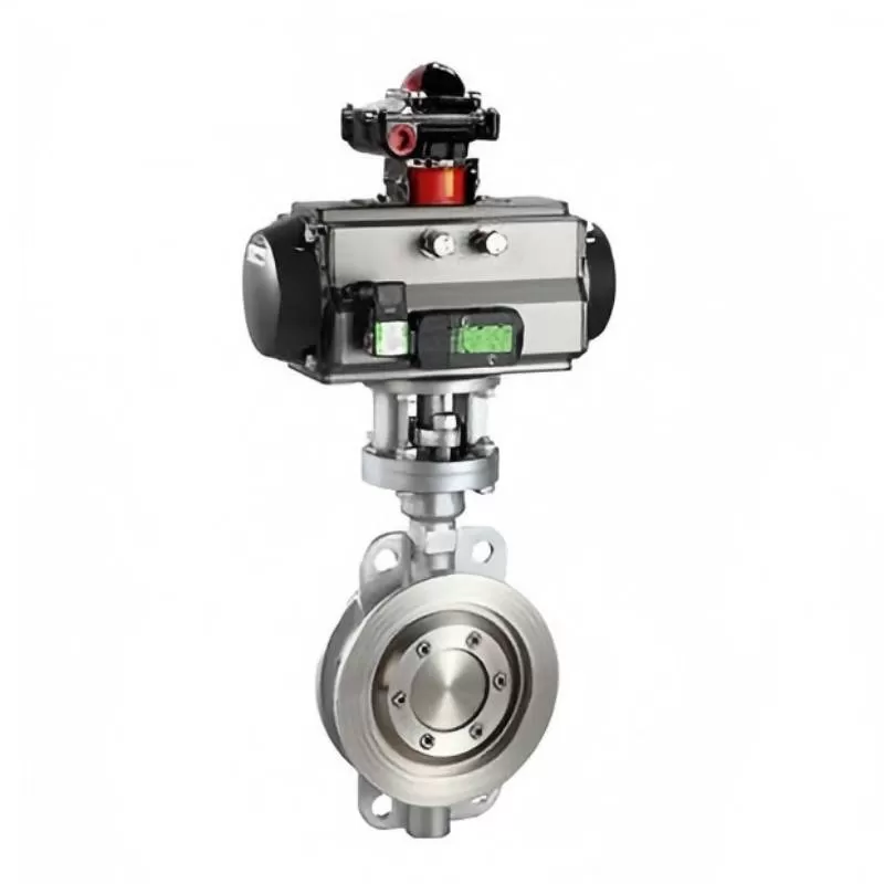 Stainless steel pneumatic butterfly valve, pneumatic butterfly valve.butterfly valve