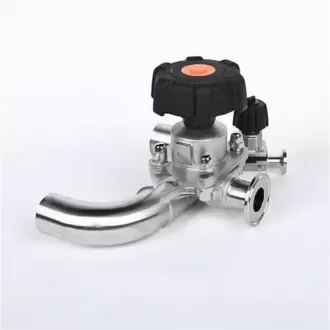 Sanitary U-shaped three-way diaphragm valve, Three-way diaphragm valve, Diaphragm valve