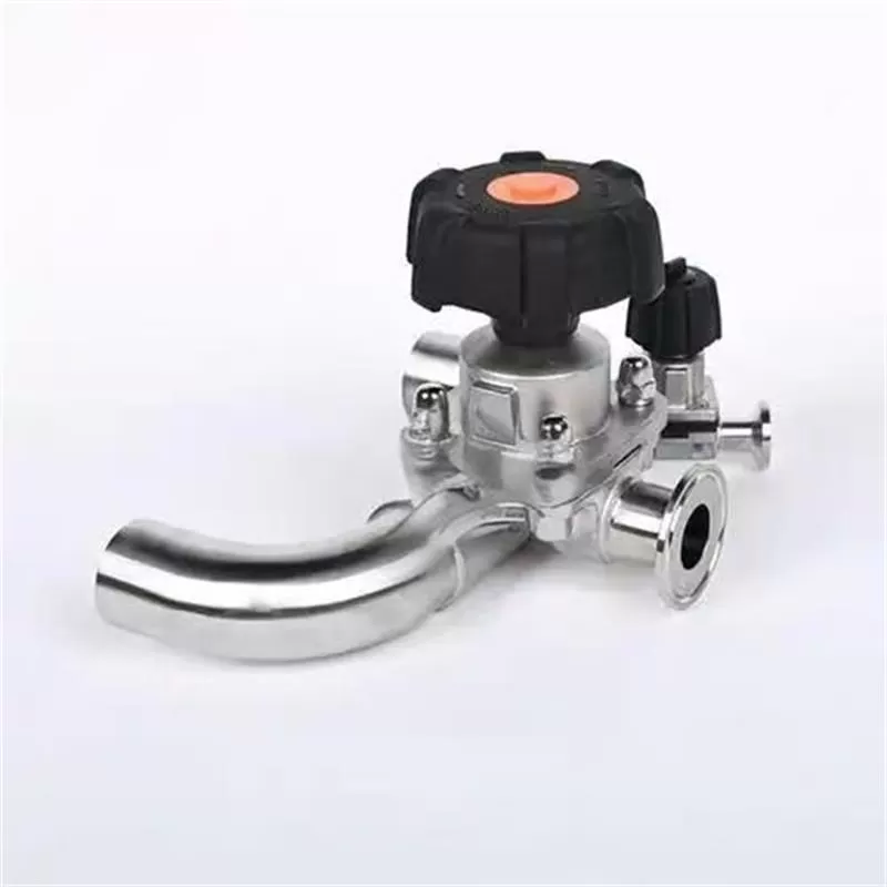 Sanitary U-shaped three-way diaphragm valve, Three-way diaphragm valve, Diaphragm valve