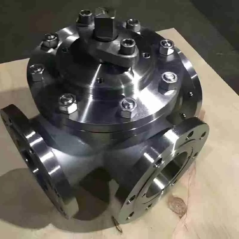 904L stainless steel flanged three-way ball valve,flanged three-way ball valve,