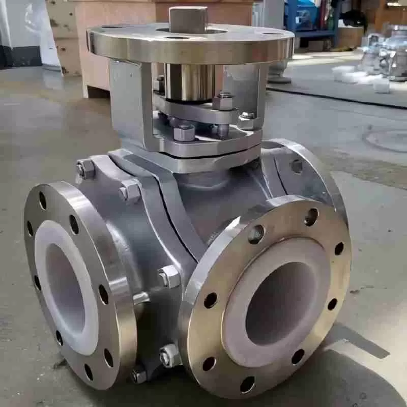 Q45F46, Q44PFA- Stainless steel three-way fluorine-lined ball valves,Stainless steel three-way fluorine-lined ball valves,fluorine-lined ball valves,ball valves