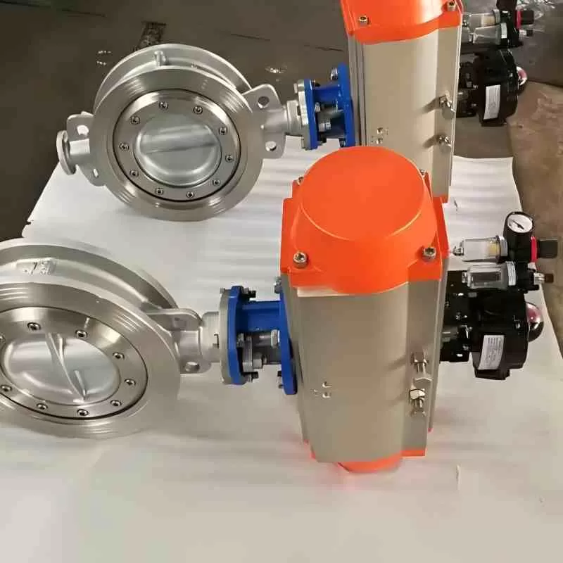 Pneumatic stainless steel triple eccentric butterfly valve,Three-eccentric butterfly valve,butterfly valve